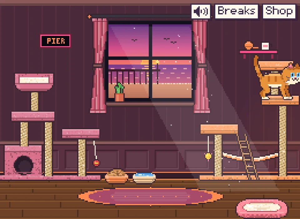 Sunset Pier cat home window