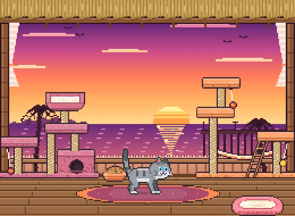 Sunset Pier cat home window